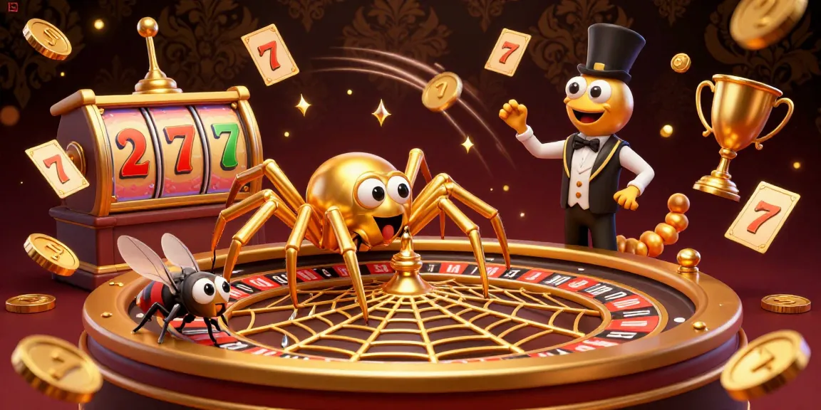 Spin and win at ipatoto with 3D characters in a vibrant casino scene featuring a roulette wheel and slot elements.