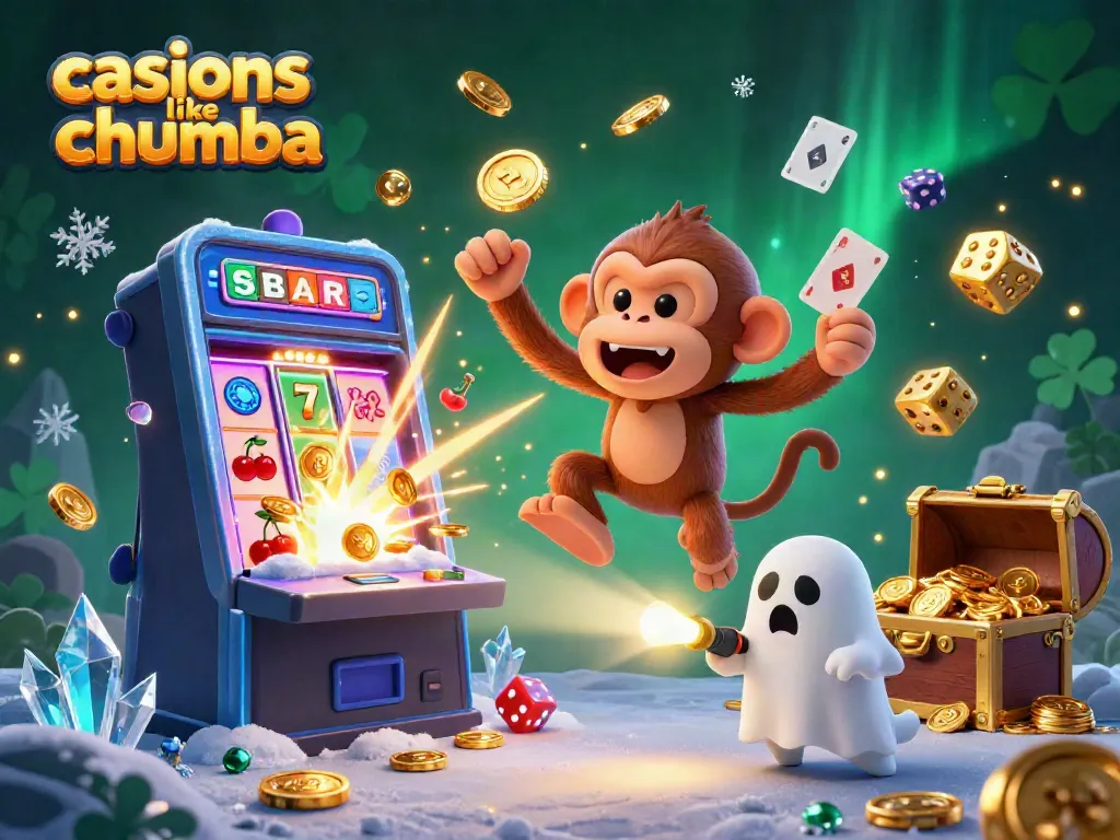 Experience fun with casinos like chumba through exciting slots and jackpots, showcasing colorful casino elements.