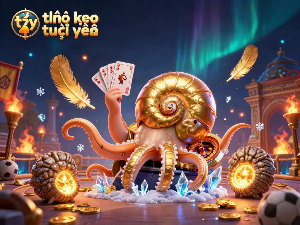 Engage in tỷ lệ kèo trực tuyến with dynamic sports betting elements and a vibrant 3D casino scene.
