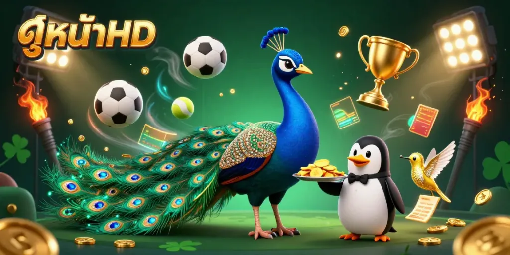 Experience the excitement of ดูหนังHD with a dazzling scene of characters and casino elements.