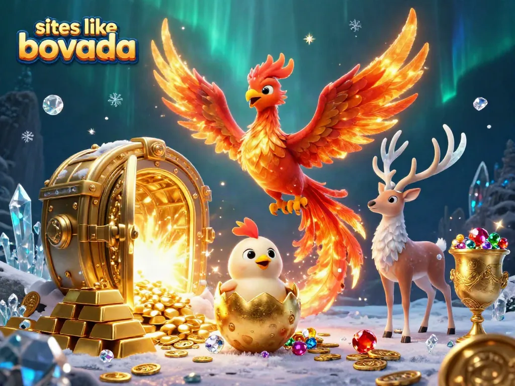 Experience thrilling sites like Bovada with vibrant 3D phoenix and immersive casino treasures.