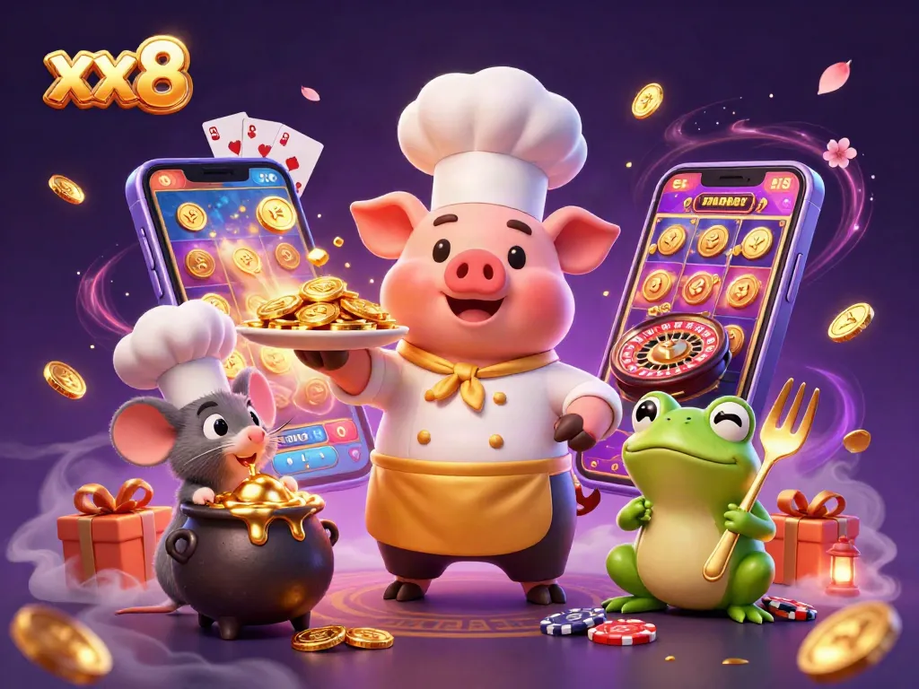 Experience the thrill at xx8 casino, where gold coins spin and play in dynamic 3D action.