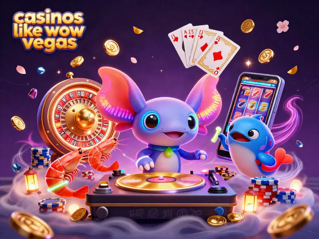 Spin and win at casinos like wow vegas with colorful 3D characters and thrilling game elements.