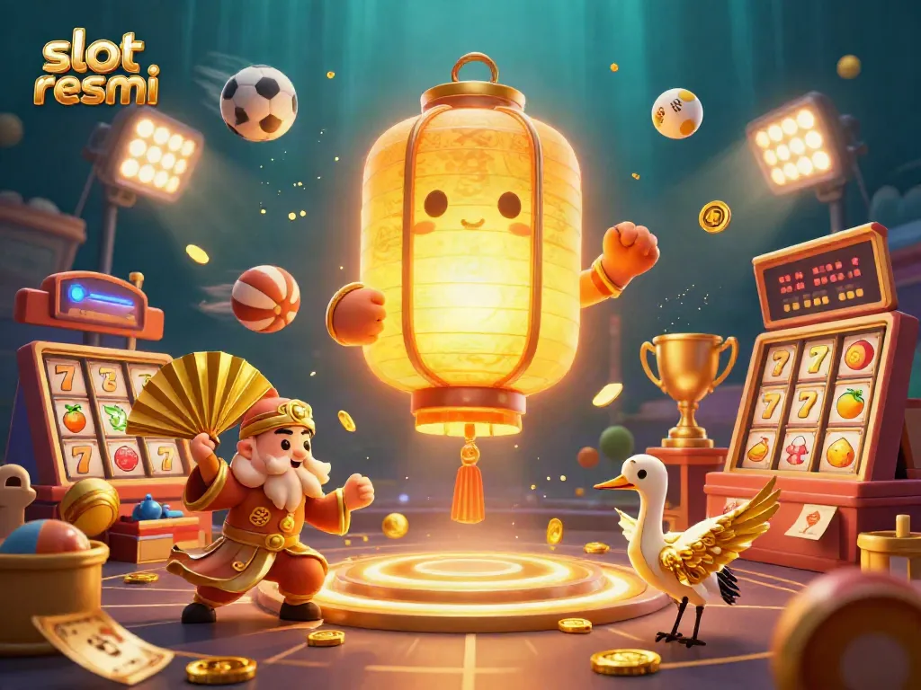 Menghadirkan slot resmi dalam kasino, simbol keberuntungan bersinar di malam gelap.