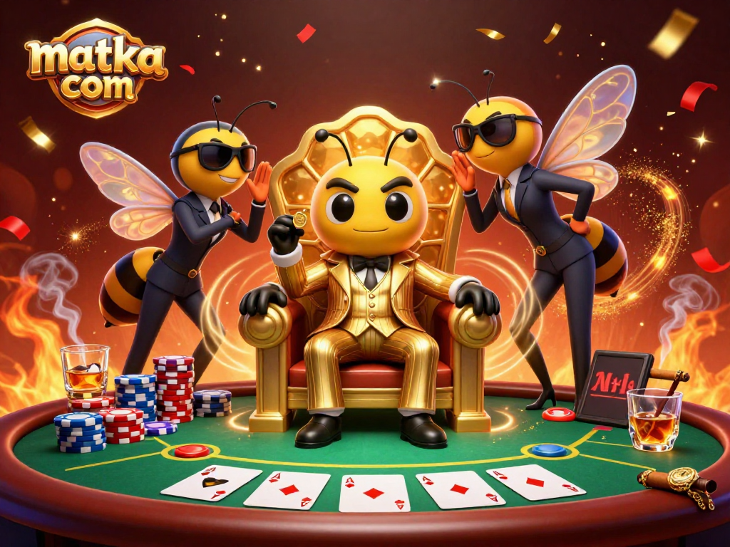 Betting secrets revealed at mataka com with a 3D cartoon bumblebee mob boss and his entourage.