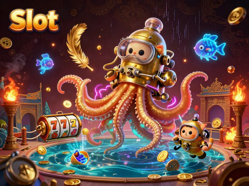 Spin to win with immersive slot game experience featuring a kraken and lucky symbols