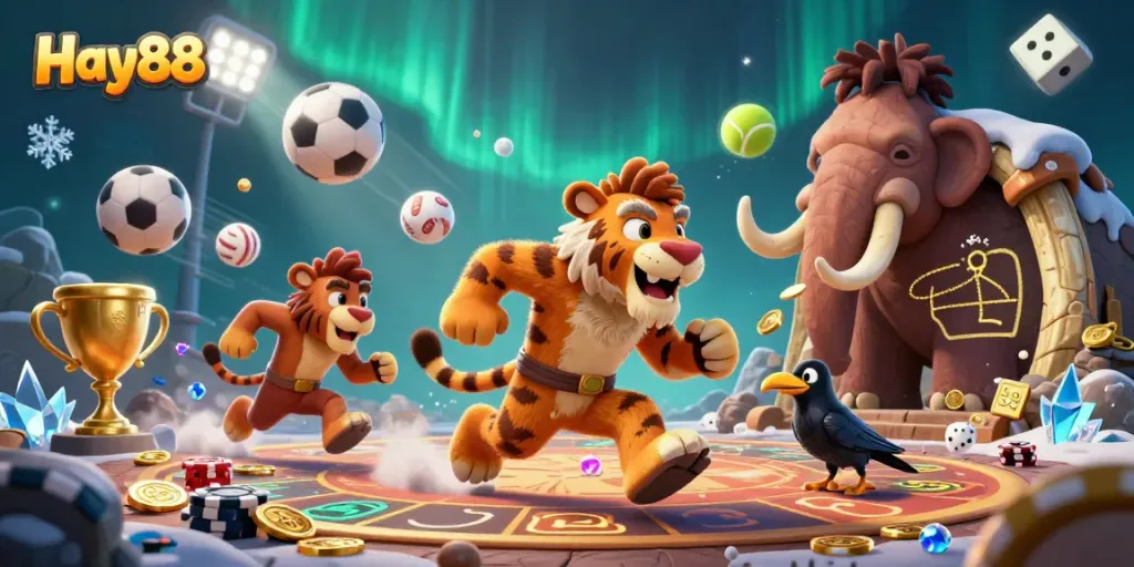Place bets at Hay88 while enjoying an exciting prehistoric casino atmosphere with vivid sports action.