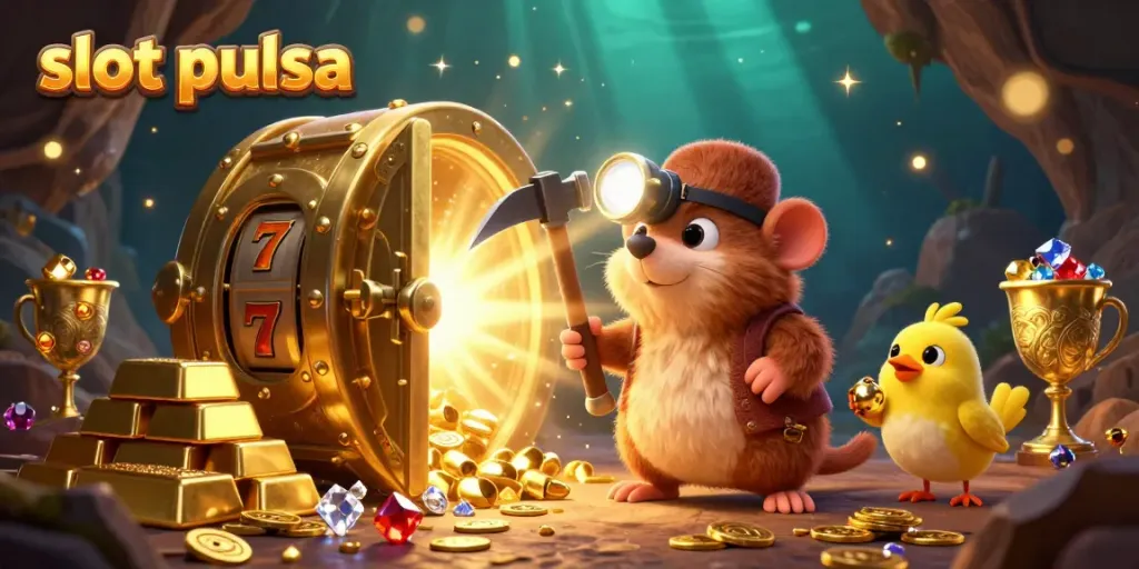 Engage with exciting slot pulsa gameplay featuring treasure hunter and gems in a vibrant casino adventure.