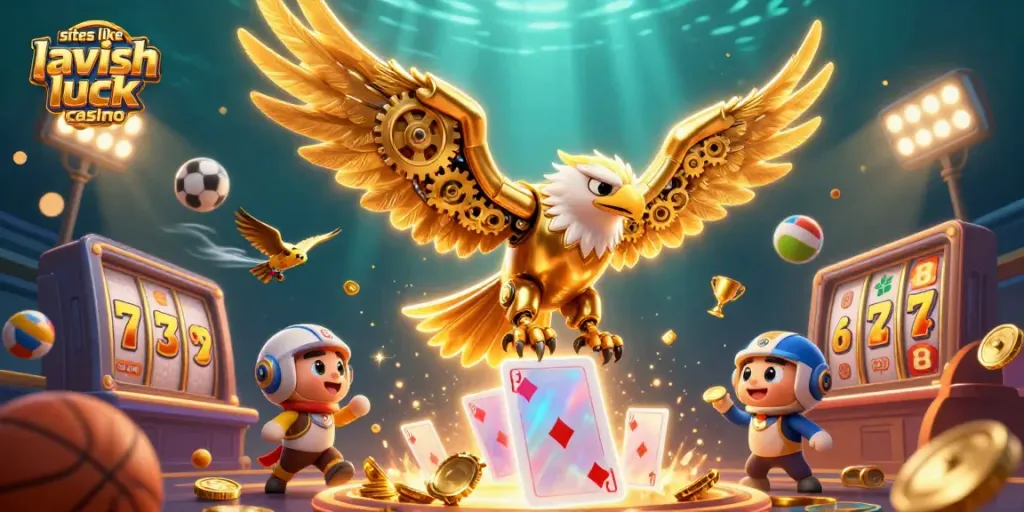 Play exciting games like Lavish Luck Casino with our 3D casino scene full of thrill and adventure.