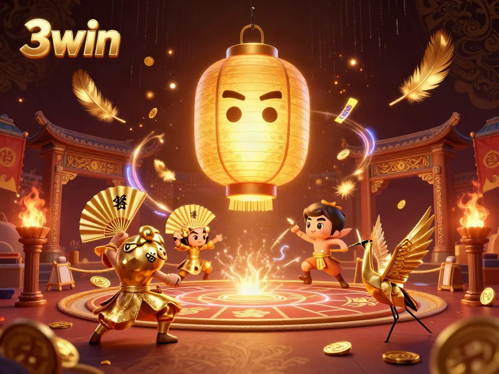 3win casino vibrant illustration showcasing winning spirit and dynamic gaming elements