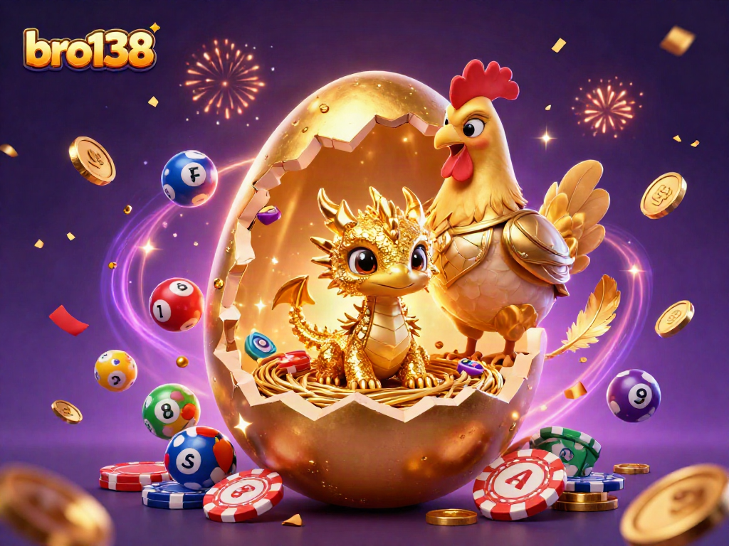 Engage with thrilling slots at bro138 featuring a golden dragon and exciting casino elements.
