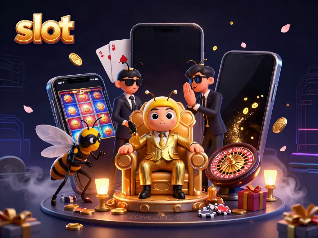Engage with colorful slot action in a captivating 3D cartoon scene featuring a bumblebee mob boss.