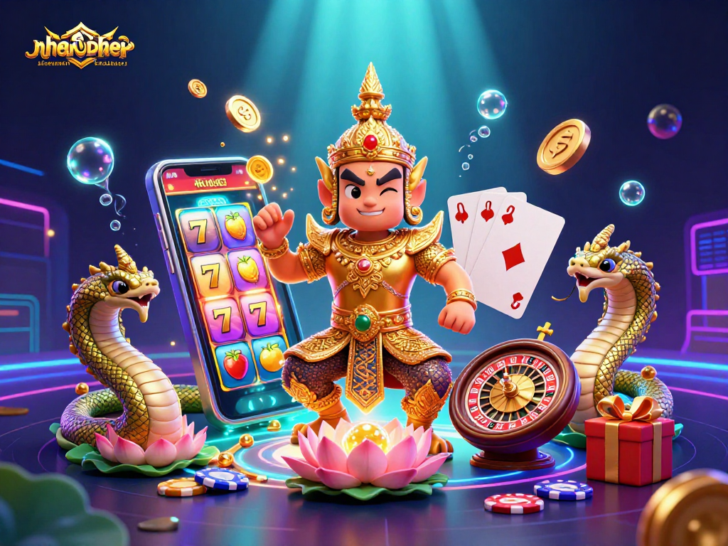 Engage with nhandinhkeonhacai through vibrant 3D casino illustration capturing the essence of fun gambling