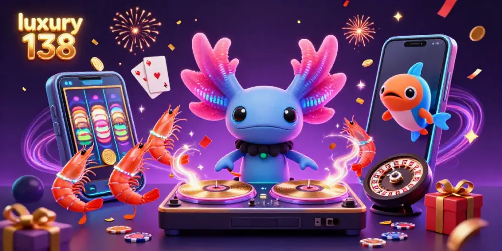Experience luxury 138 with vibrant casino-themed energy featuring lively characters and interactive game elements.