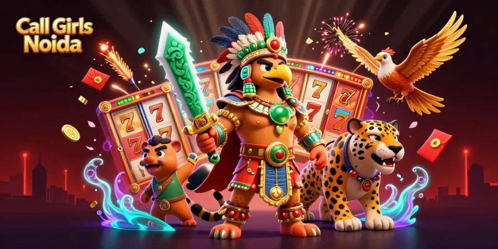 Call Girls Noida spins the jackpot with 3D warrior eagles surrounded by lucky casino elements.