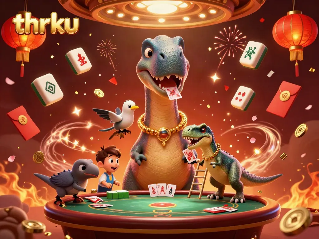 thrku showcases a thrilling casino scene with vibrant characters and celebratory gambling elements.