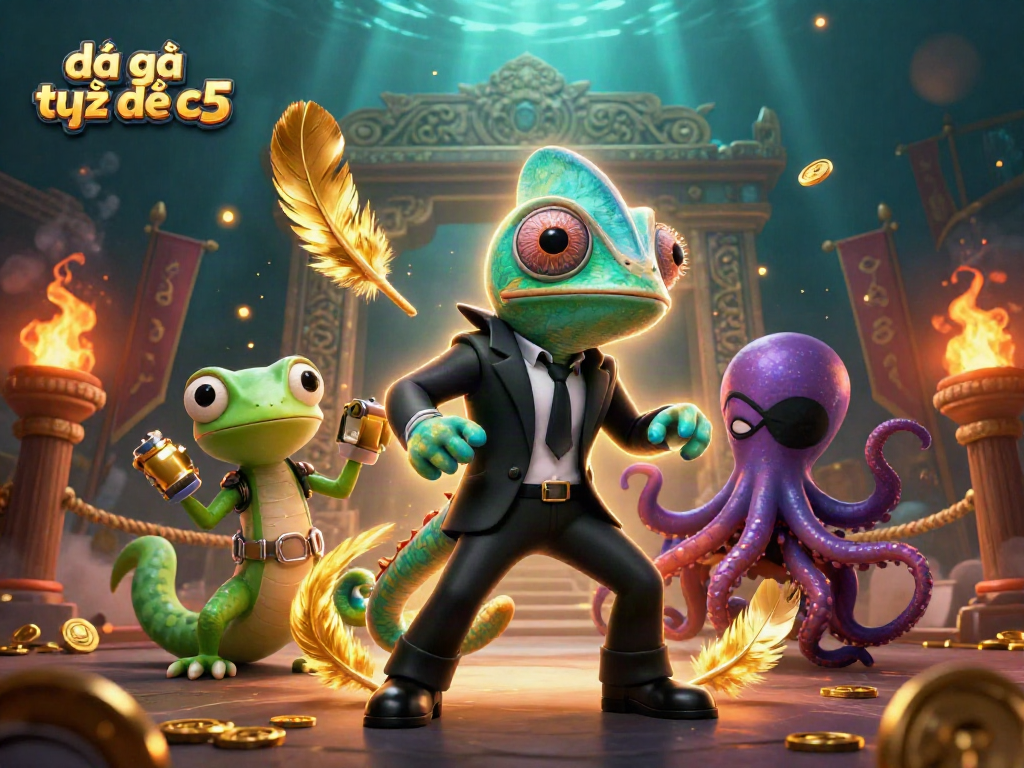 Experience the thrill of đá gà trực tiếp c5 in a vibrant and dynamic 3D illustration.