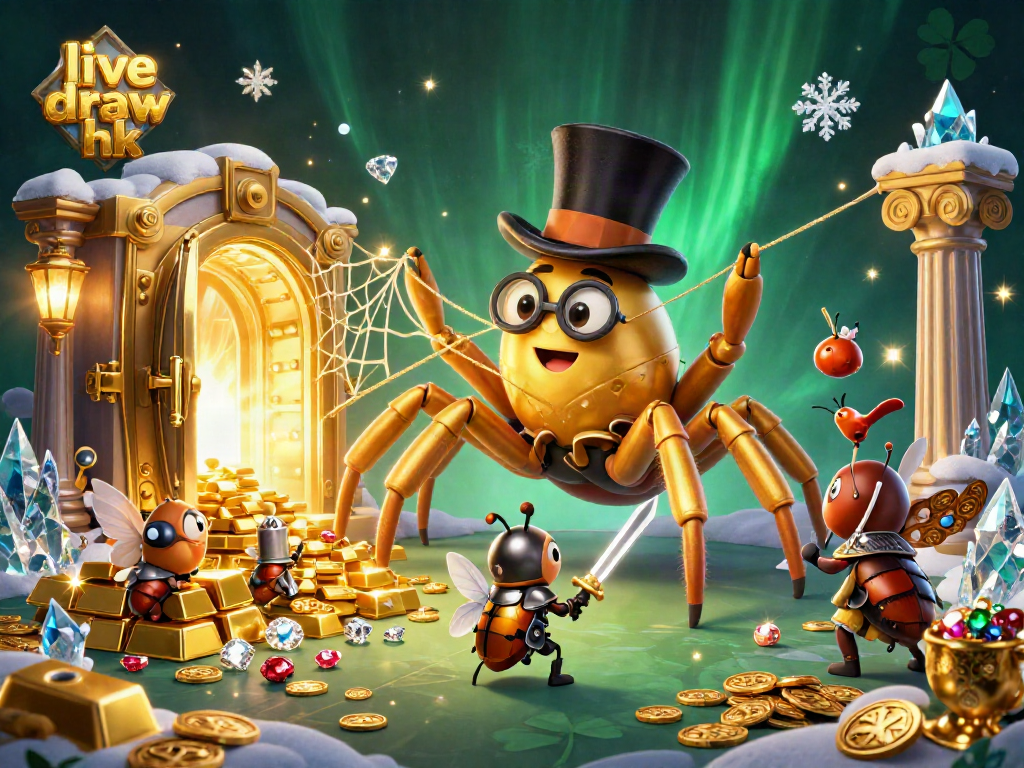 Engage in the thrill of live draw hk with a vibrant 3D casino scene showcasing excitement and treasures.