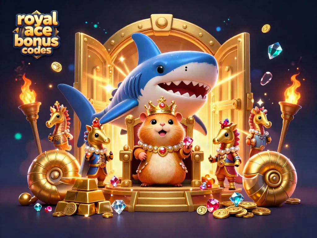 Win big with royal ace bonus codes at this vibrant casino-themed illustration.