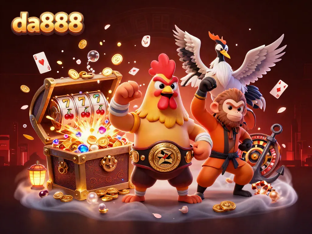 Engage with da888's thrilling world of casino fun and winning strategies through dynamic characters and colorful game elements.