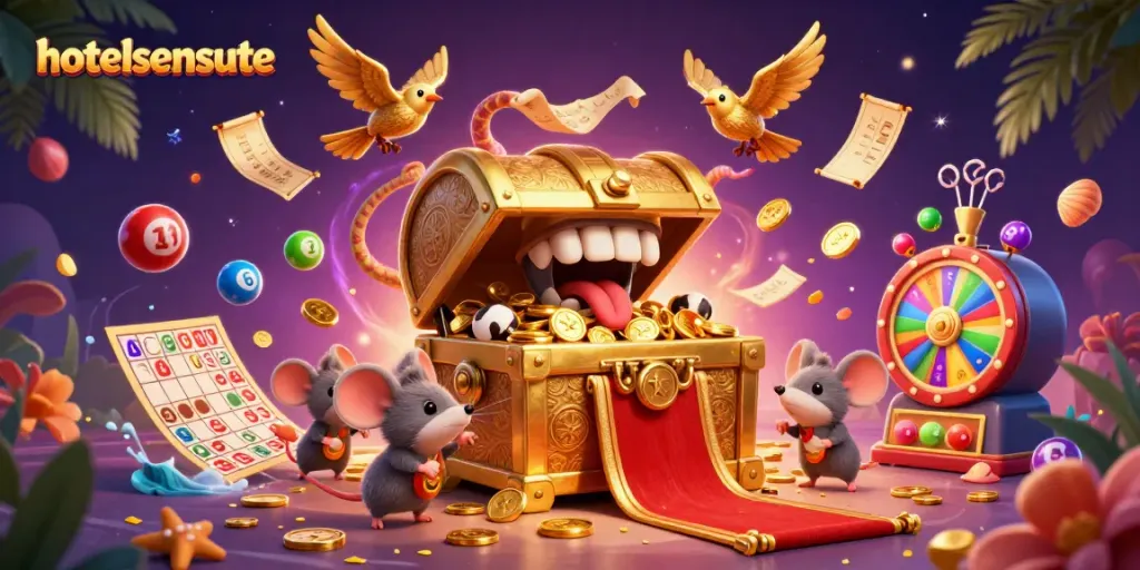 Play captivating slot games at hotelsensunte with thrilling animated treasures and vibrant game elements.
