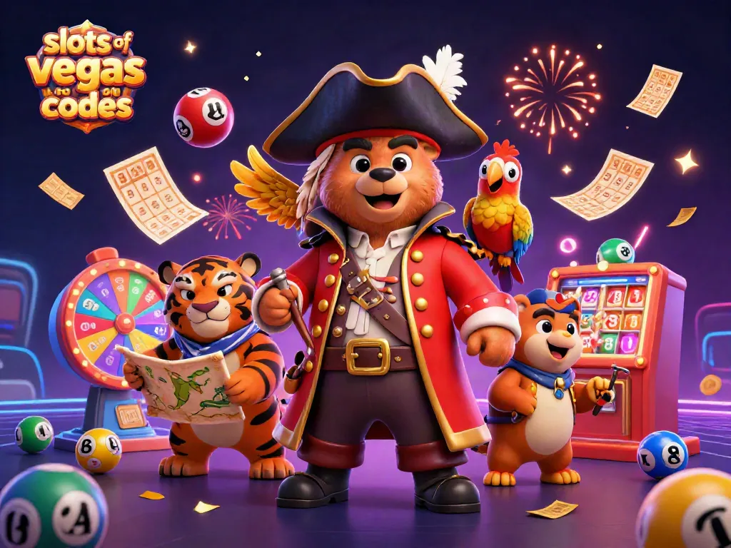 Spin and win with slots of vegas bonus codes in an exciting casino celebration scene.