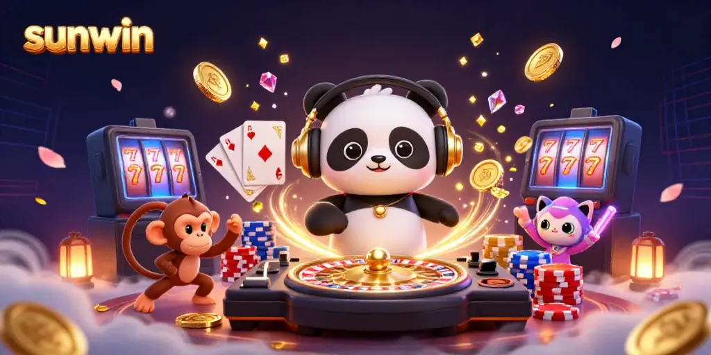 Experience thrilling gaming action with sunwin's vibrant casino characters and dynamic elements.