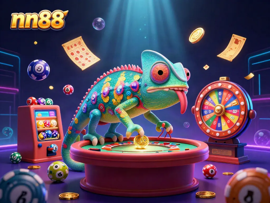 Experience thrilling gaming at nn88 with dynamic lottery elements and a colorful casino atmosphere.