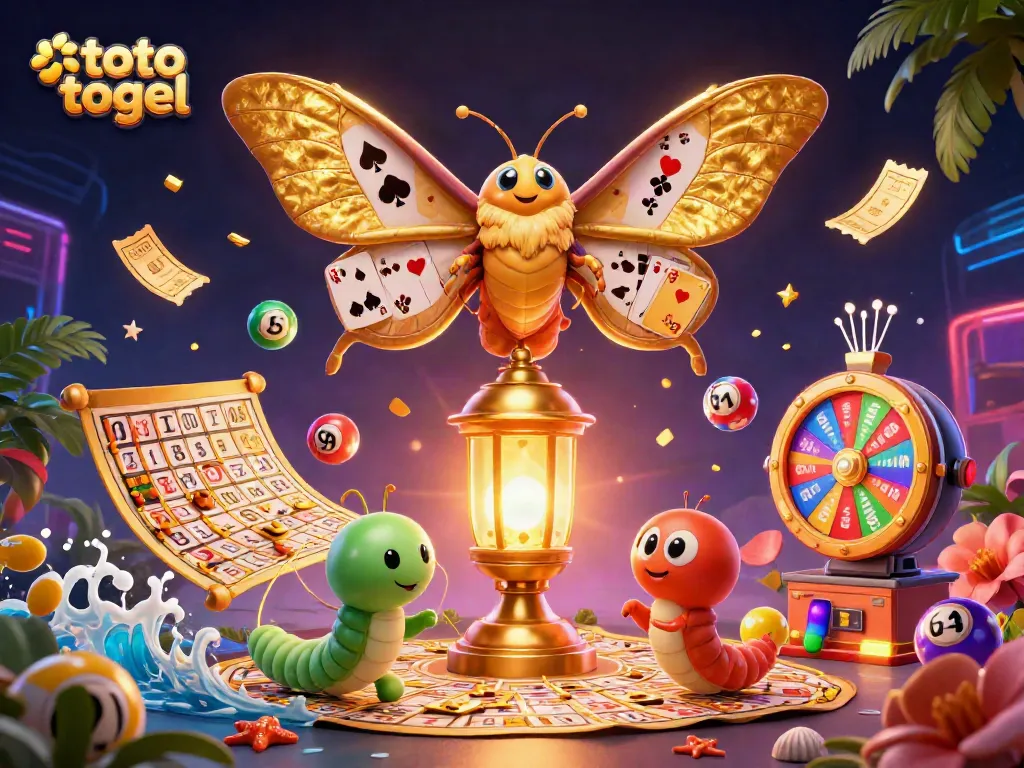 Menangkan hadiah menarik dalam toto togel dengan gambar berwarna-warni bola lotere dan kartu bingo.