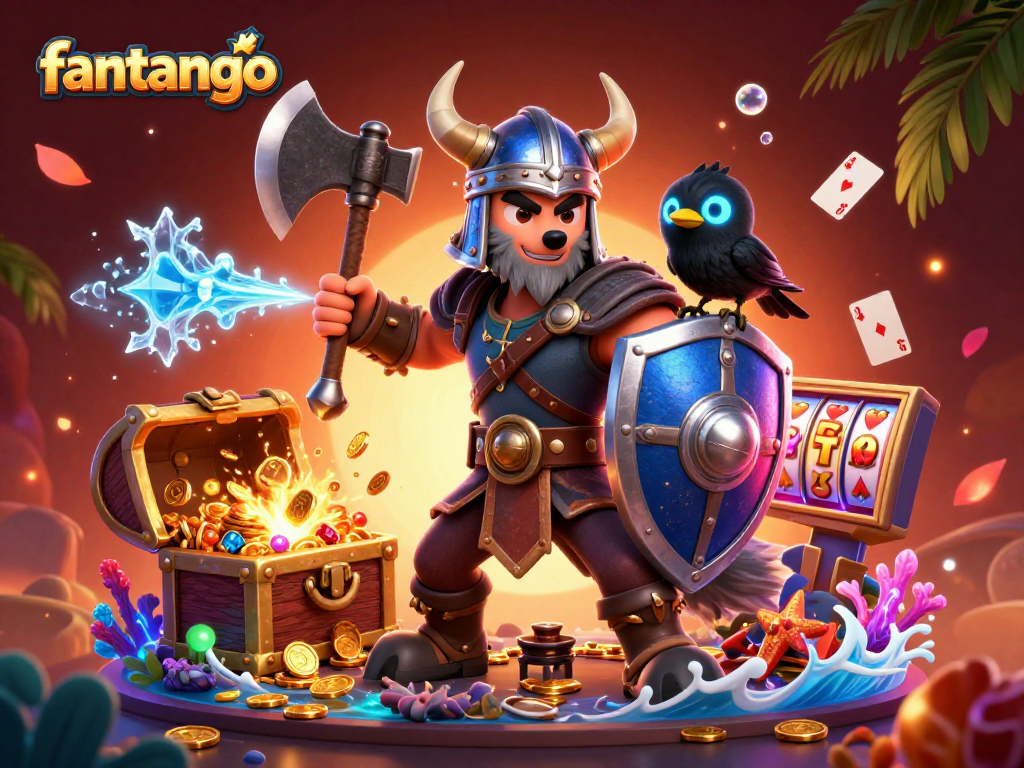 Immerse in fantango's exciting gameplay with a Viking warrior, dragon, and treasure galore!