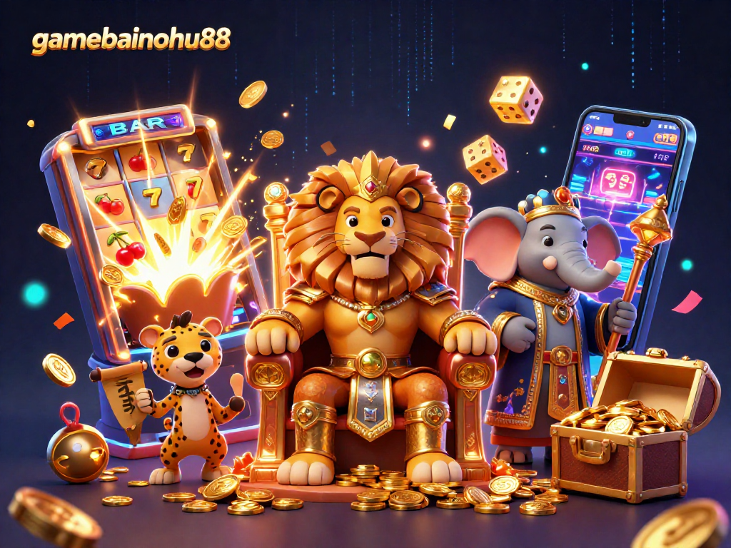 Experience the thrilling adventure of gamebainohu88 with festive characters and dynamic casino elements.