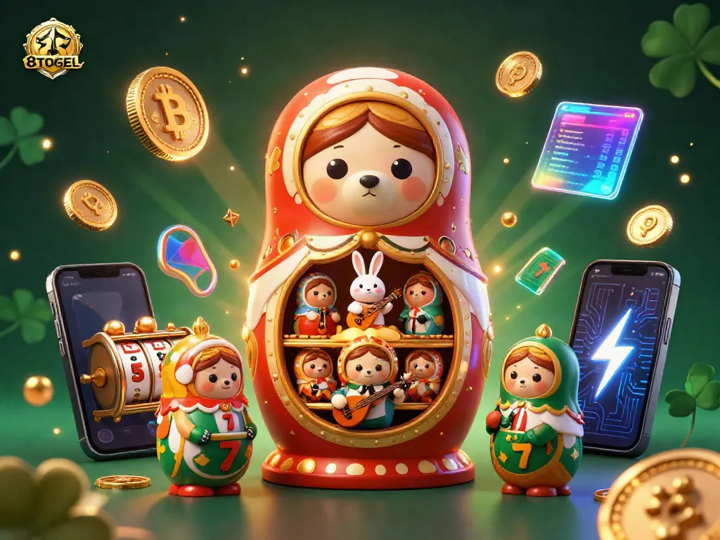 Win big at 8TOGEL with dynamic casino-themed illustration featuring a playful bear and crypto elements.
