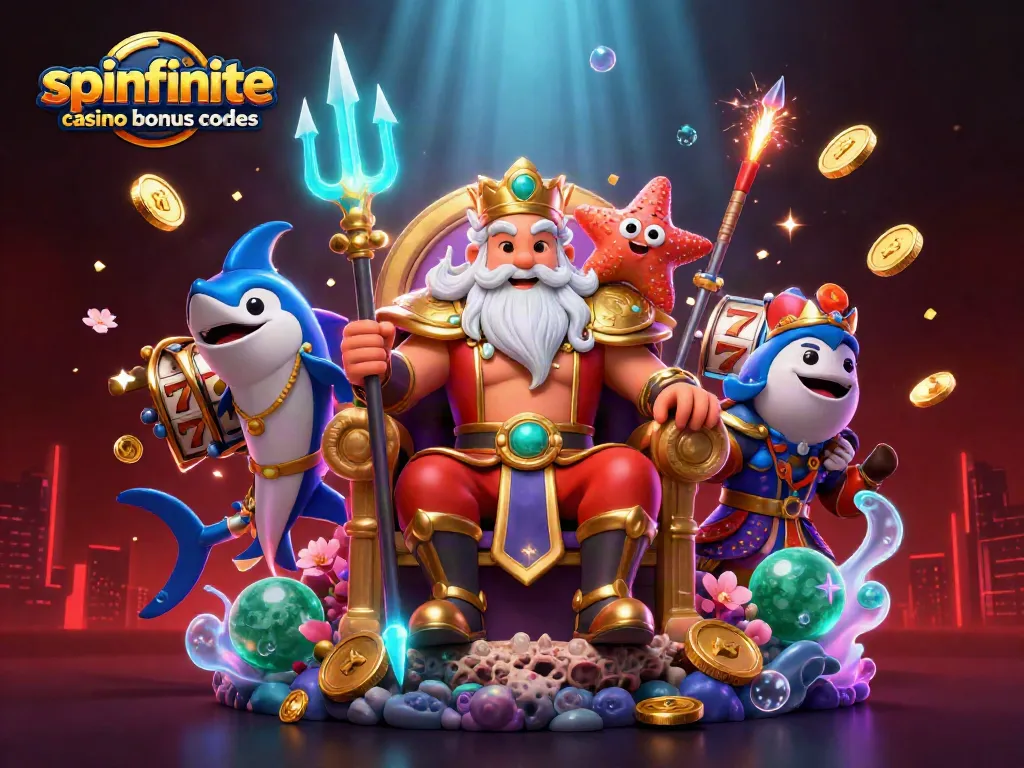 Engage in fun at Spinfinite Casino with bonus codes, featuring vibrant characters and dynamic slots!