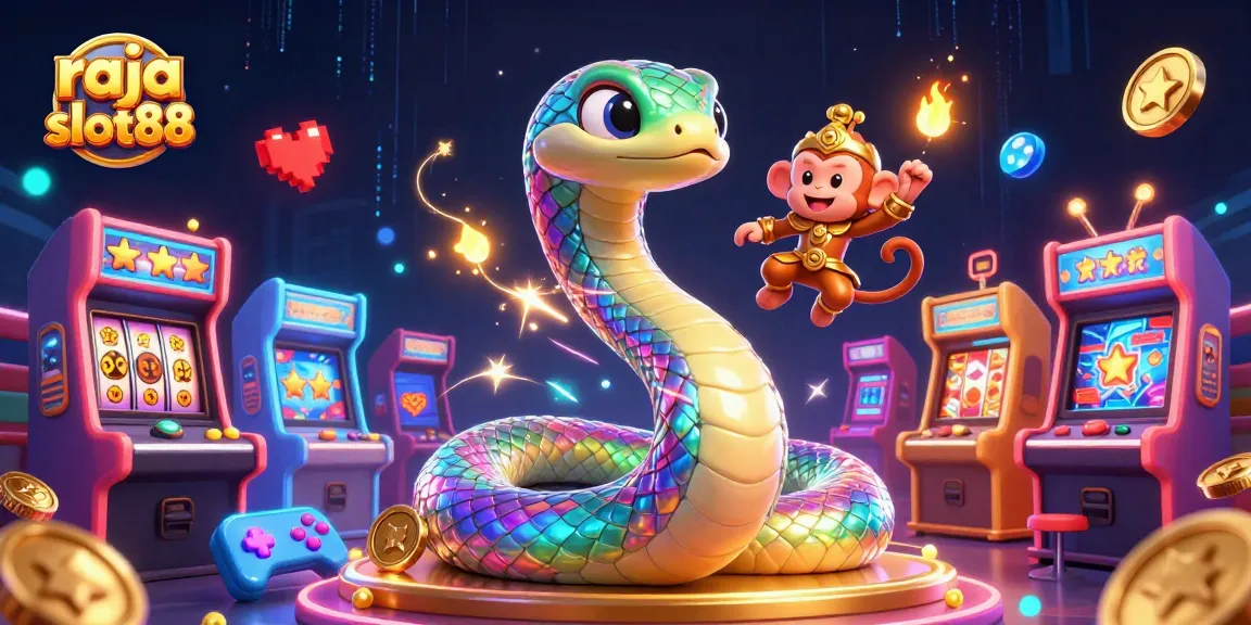 Experience thrilling gameplay with raja slot88 and magical adventures in this vibrant casino illustration.