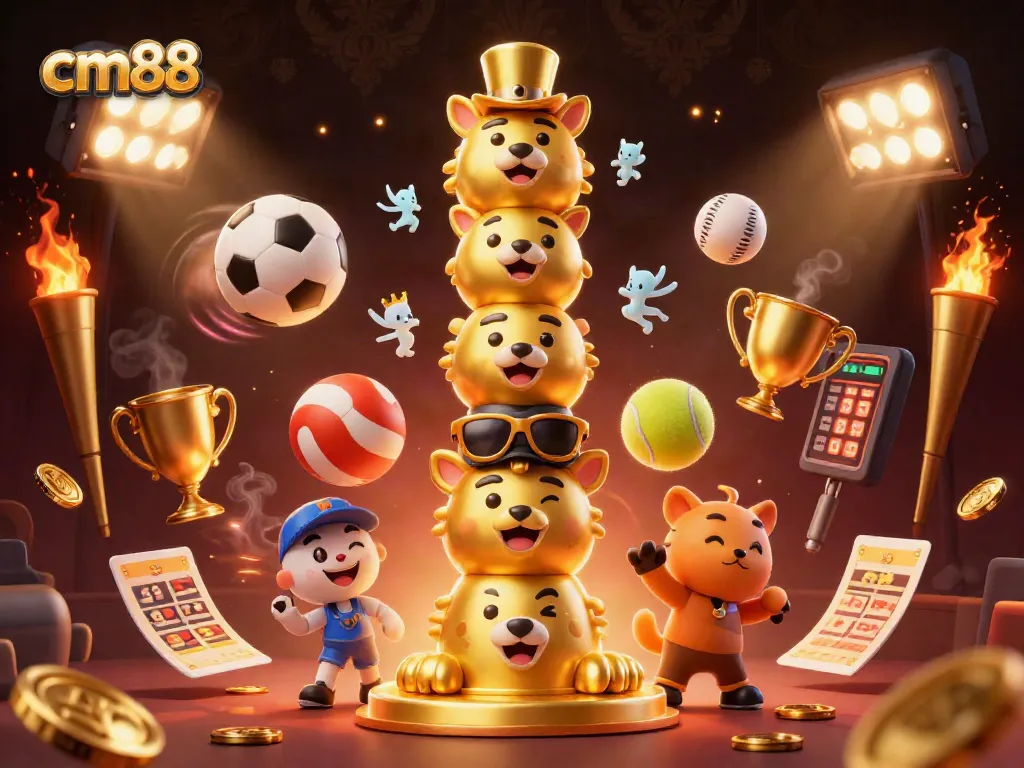 Engage in thrilling gameplay at cm88 with dynamic sports elements and golden casino treasures.