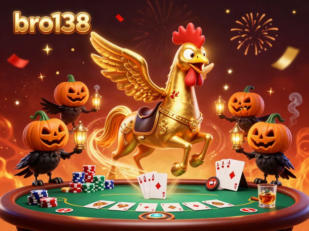 Experience thrilling gameplay and promotions at bro138 in a vibrant casino illustration with exciting elements.