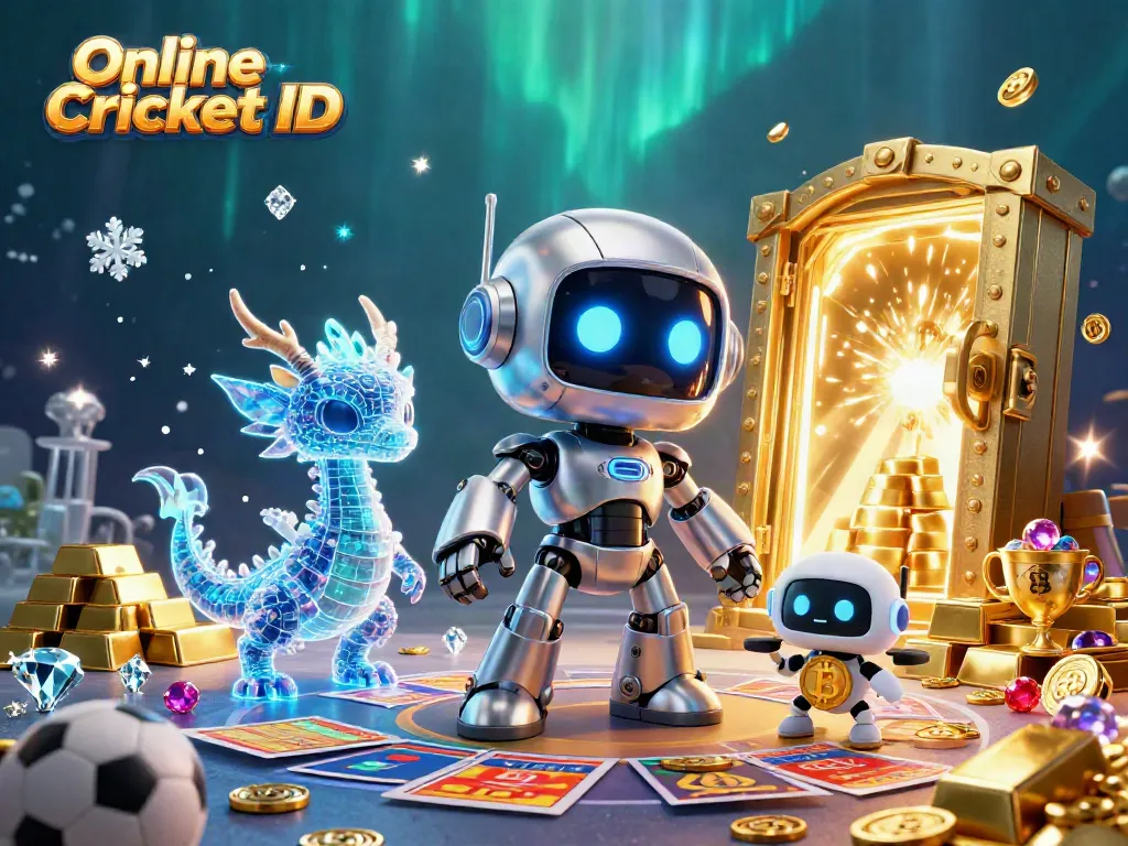 Engage in online cricket betting with a verified Online Cricket ID showcasing sports balls and vibrant betting slips.