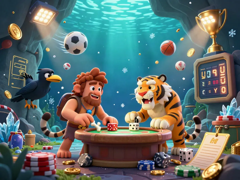 Experience gamenohu's prehistoric casino dynamic scene with vibrant sports elements and striking visuals.