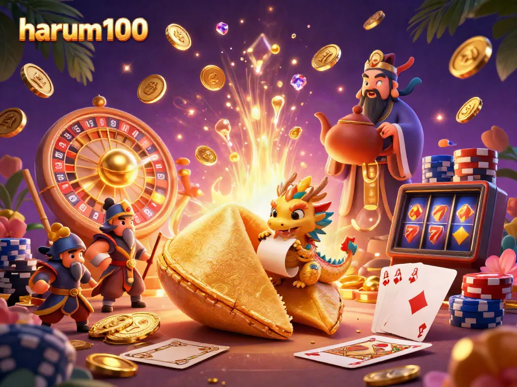 Mendapatkan keberuntungan di dunia perjudian dengan harum100 dan ilustrasi karakter menarik.